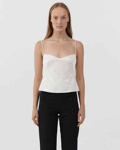 St. Agni - Silk Wool Jacquard Cami