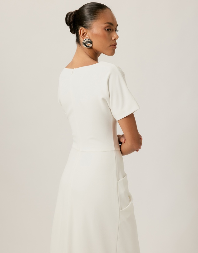 Tussah - Cindy Crepe Tuck Midi Dress