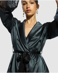 GINIA - Silk Lace Robe