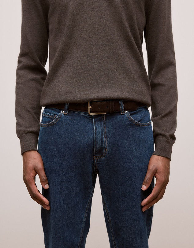 Trenery - Mica Suede Belt in Coffee Bean