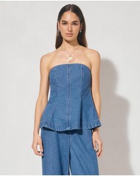 MON RENN - Indigo Denim Top