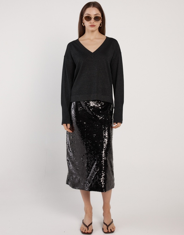 Fate + Becker - Monroe Sequin Pencil Skirt