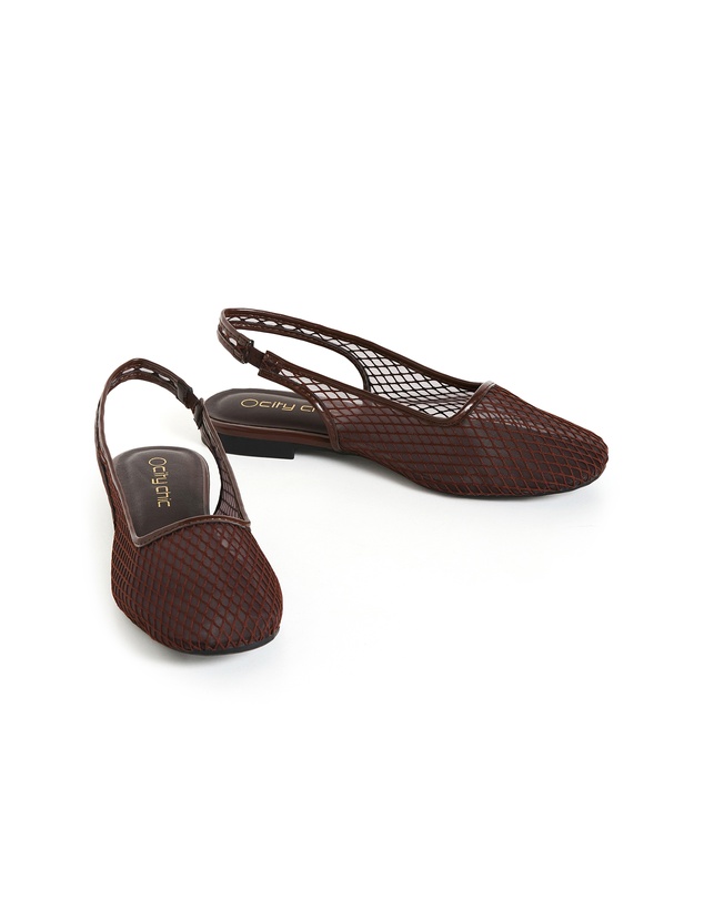 City Chic - WIDE FIT Bianca Mesh Slingback Flat