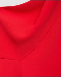 M.N.G - Irea Asymmetrical Bow-Neck Dress