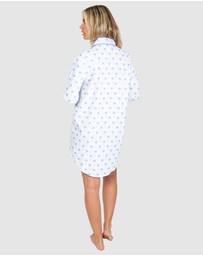 Sant And Abel - Women's Blue Palm Tree Night Shirt