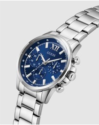 GUESS - Guess Men's Silver Tone 44mm Multi-function Watch