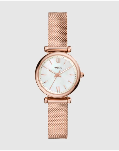 Fossil - Carlie Rose Gold Tone Analogue Watch