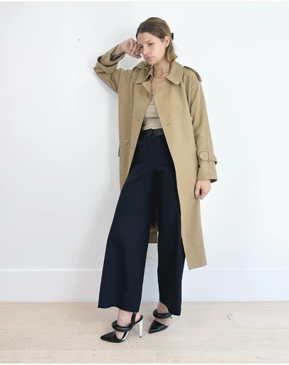 Cirkular - Pre-Loved - Oroton Gaberdine Twill Weave Trench