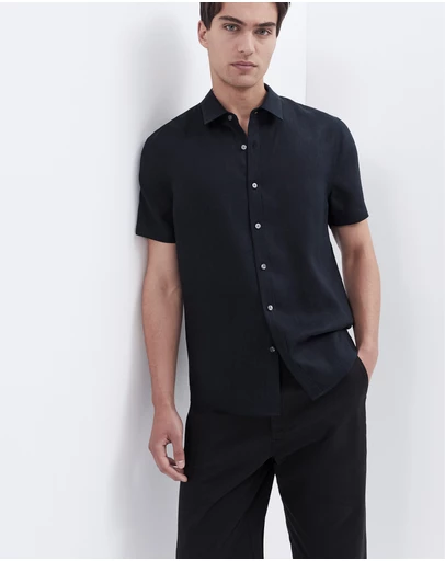 UNISON - Linen S/S Regular Fit Shirt
