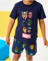 Rock Your Kid - Avengers Marvel Short Pyjama Set - ICONIC EXCLUSIVE - Kids