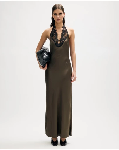 Minima Esenciales - Rume Halter Lace Midi Dress
