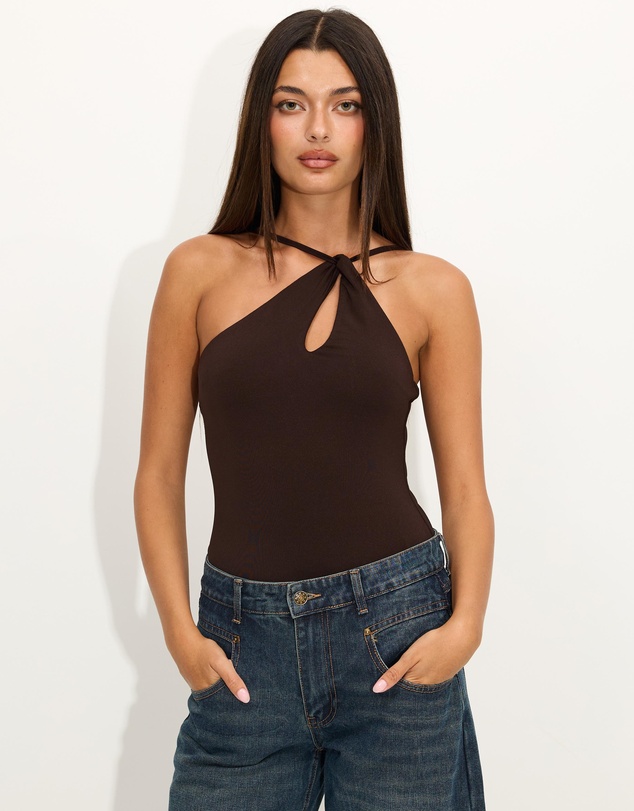 Dazie - Leni Cut Out Halter Top