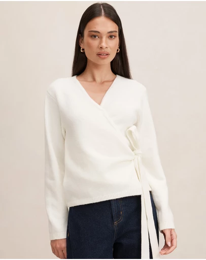 Forever New - Elysia Wrap Knitted Cardigan