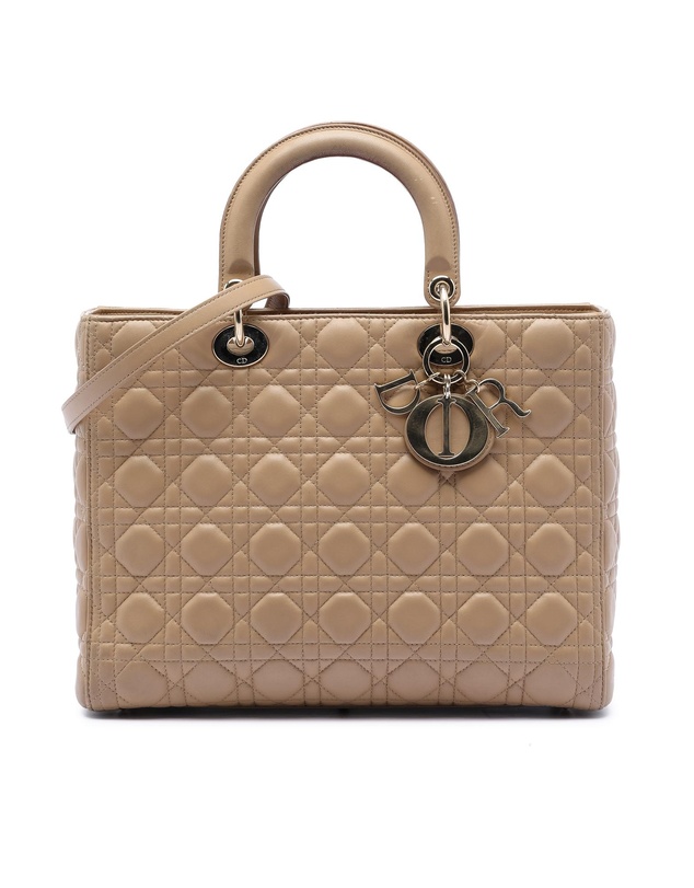 Pre-Loved by Azura Reborn - Pre-Loved Large Lambskin Cannage Lady Dior