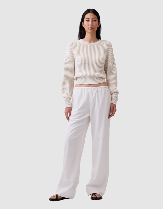 GAP - Linen Drawstring Wide Leg Pants
