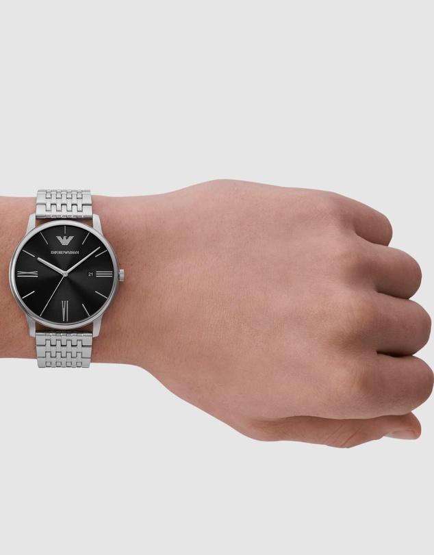 Emporio Armani - Silver Tone Analogue Watch