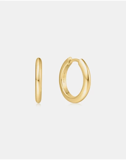 Ania Haie - Gold Tube Small Huggie Hoop Earrings