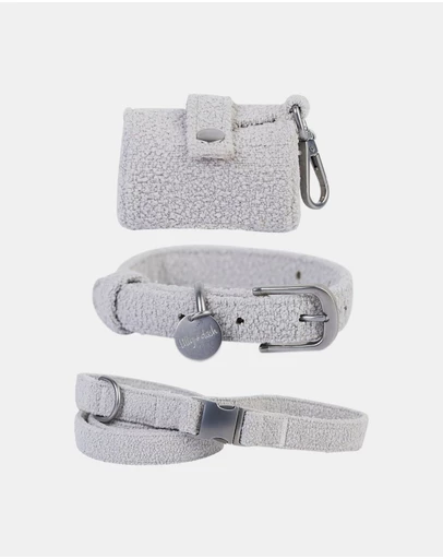 Lilly + Dash - Dog Walking Set – Matching Leash, Waste Bag Holder and Collar