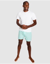 Sant And Abel - Men's Hepburn Gingham Mint Boxer Shorts