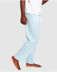 Sant And Abel - Men's Sky Blue Jersey Stripe PJ Pants