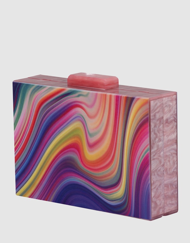 Olga Berg - Dorothy Swirl Print Box Clutch