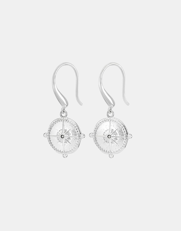 Dower & Hall - Women's True North Story Drop Earrings In Sterling Silver