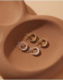 Najo - La Muse Silver Stud Earrings