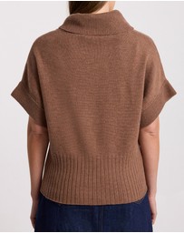 David Lawrence - Roll Neck Gilet Top