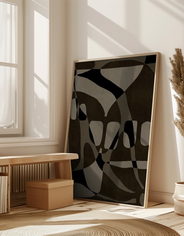 Olive et Oriel - Contour 1 by Shatha Al Dafai Art Print