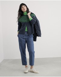 Seasalt - Seasalt Cornwall Navy Port Kinnis Fair Isle Cardigan
