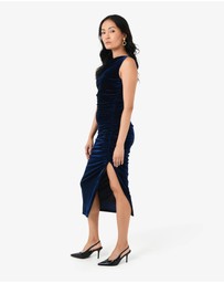 Forcast - Cory Draped Midi Dress