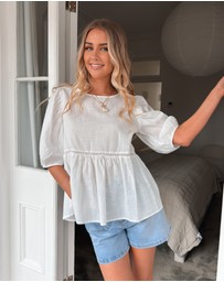 Esther & Co - Tonya Top - White