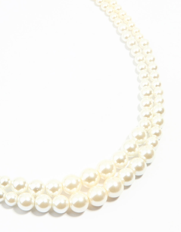 Lovisa - Gold Plated Pearl Layered Choker Necklace