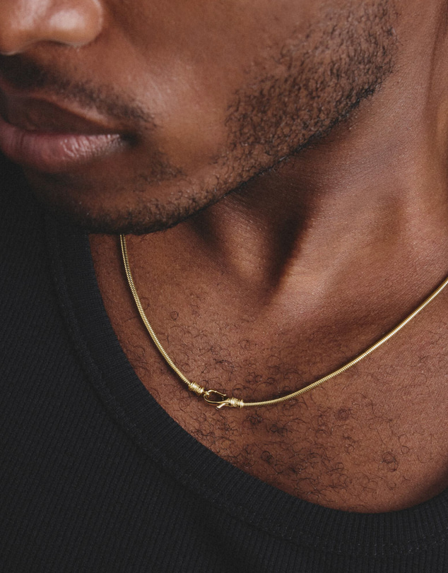 THOMAS SABO - Gold-Tone Stainless Steel Snake Chain Necklace 2mm