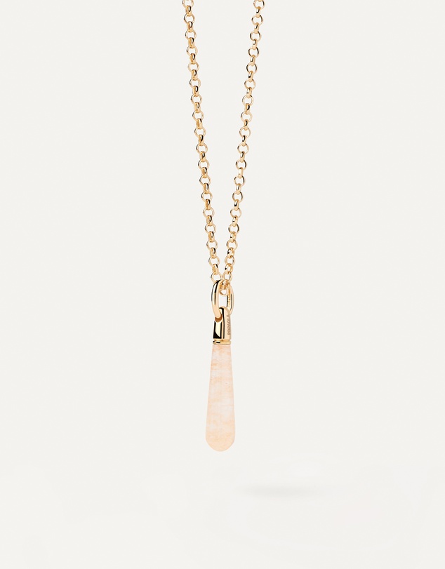 PDPAOLA - Yellow Aventurine Large Drop Pendant Necklace
