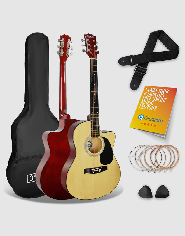iWorld - 3rd Avenue Cutaway Acoustic Guitar Pack - Natural