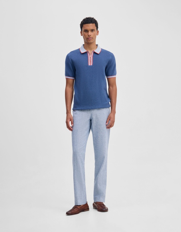 Oxford - Holden Zip Neck Knitted Polo