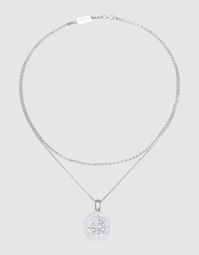 Kuzzoi - ICONIC EXCLUSIVE - Necklace Compass Summer Beach 925 Sterling Silver