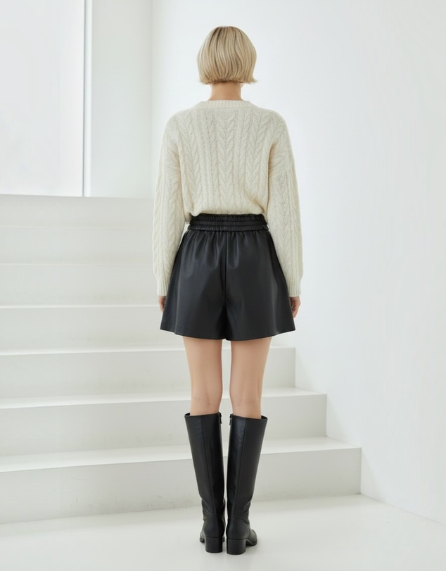 Mossée - Elodie Leather Shorts