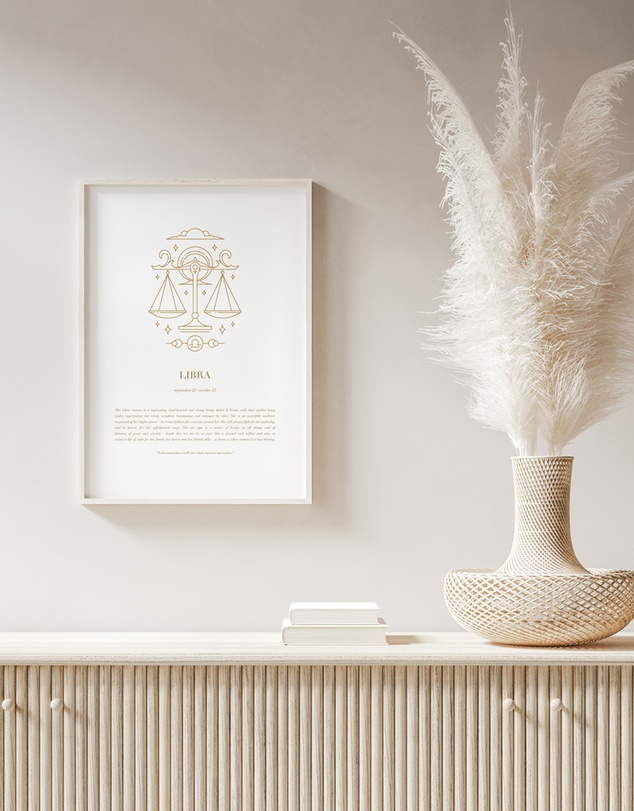 Olive et Oriel - Libra Celestial Zodiac Art Print
