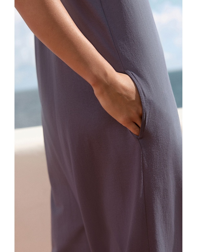 NEXT - 100% Cotton Jersey Wide Leg V-Neck Jumpsuit