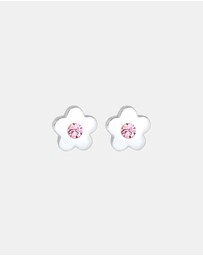 Elli Jewelry - Earrings Kids Flower Crystals 925 Sterling Silver