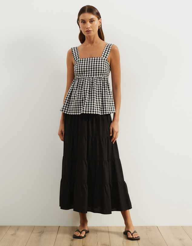 Atmos&Here - Billie Self Tie Gingham Top