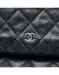 Pre-Loved by Azura Reborn - Pre-Loved Quilted Caviar CC Beauty Foldover Clutch