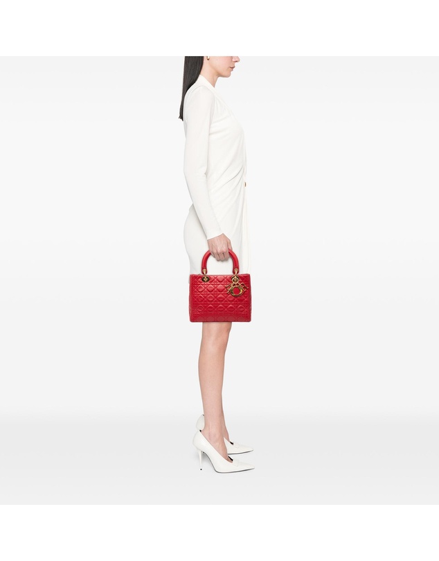 Pre-Loved by Azura Reborn - Pre-Loved Medium Lambskin Cannage Lady Dior