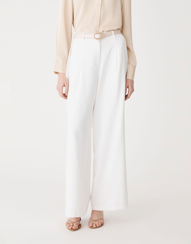 Forcast - Daphne Pleated Crepe Pants