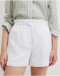 Country Road - Organically Grown Linen Tie Detail Short