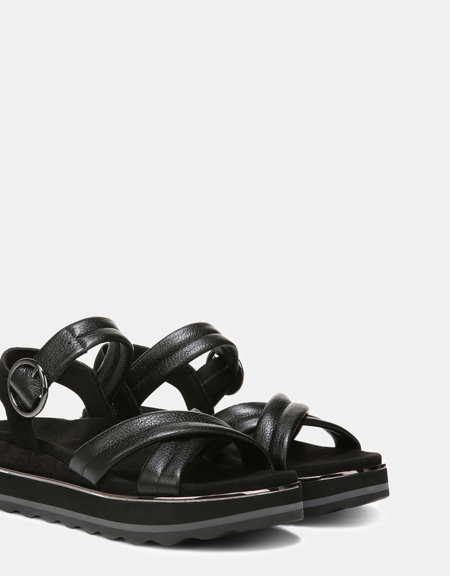 Vionic - Reyna Flatform Sandal - Black Leather