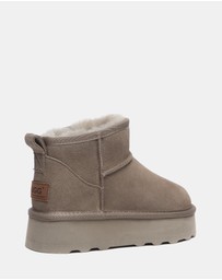 EVERAU - Australian Shepherd Ugg Thick Bottom Ronnie Cow Suede Upper UGG Boots