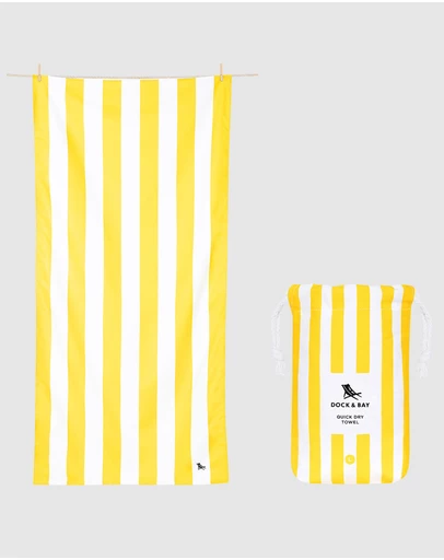 Dock & Bay - Beach Towel Cabana Collection L Boracay Yellow
